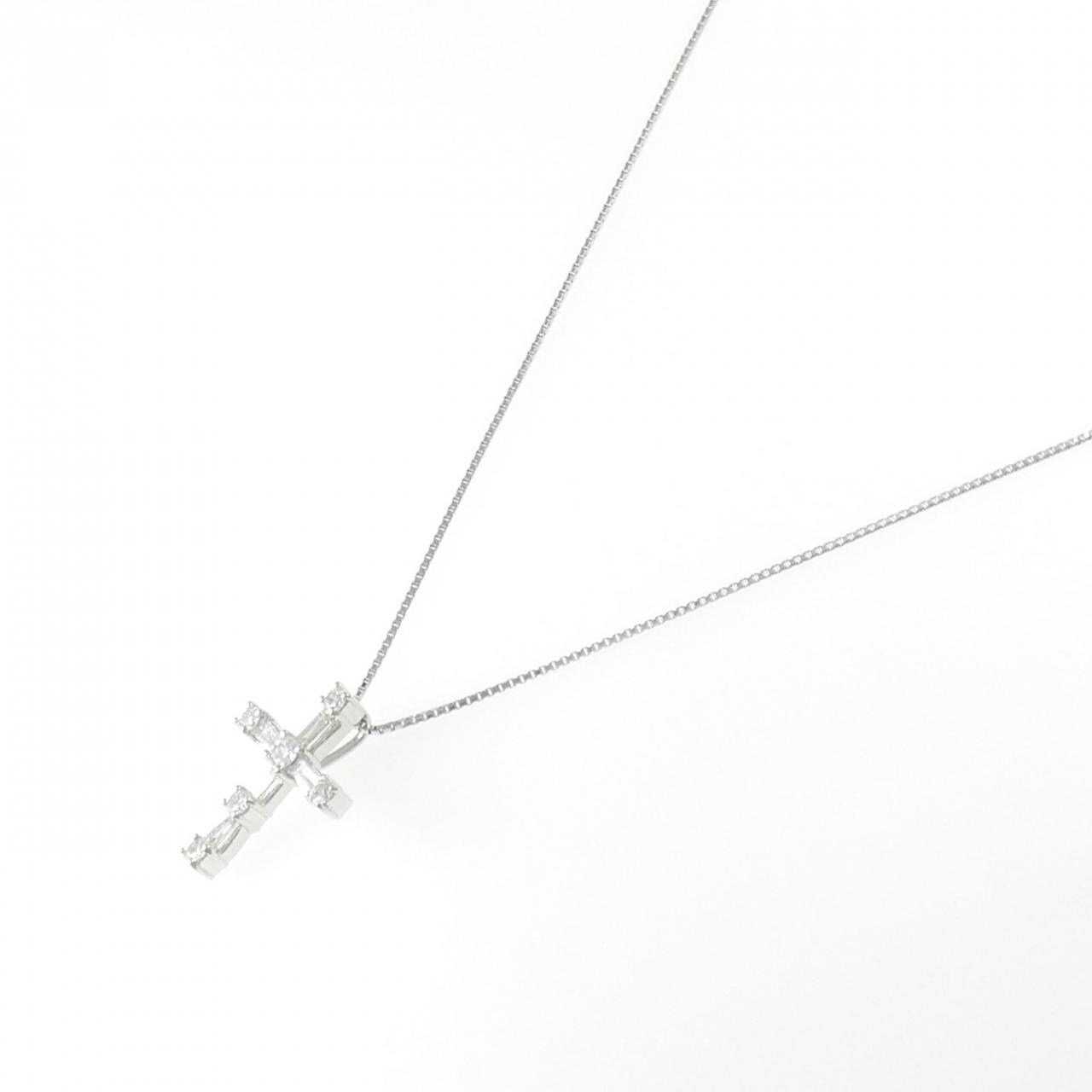 PT900/PT850 クロス ダイヤモンド ネックレス 0.58CT