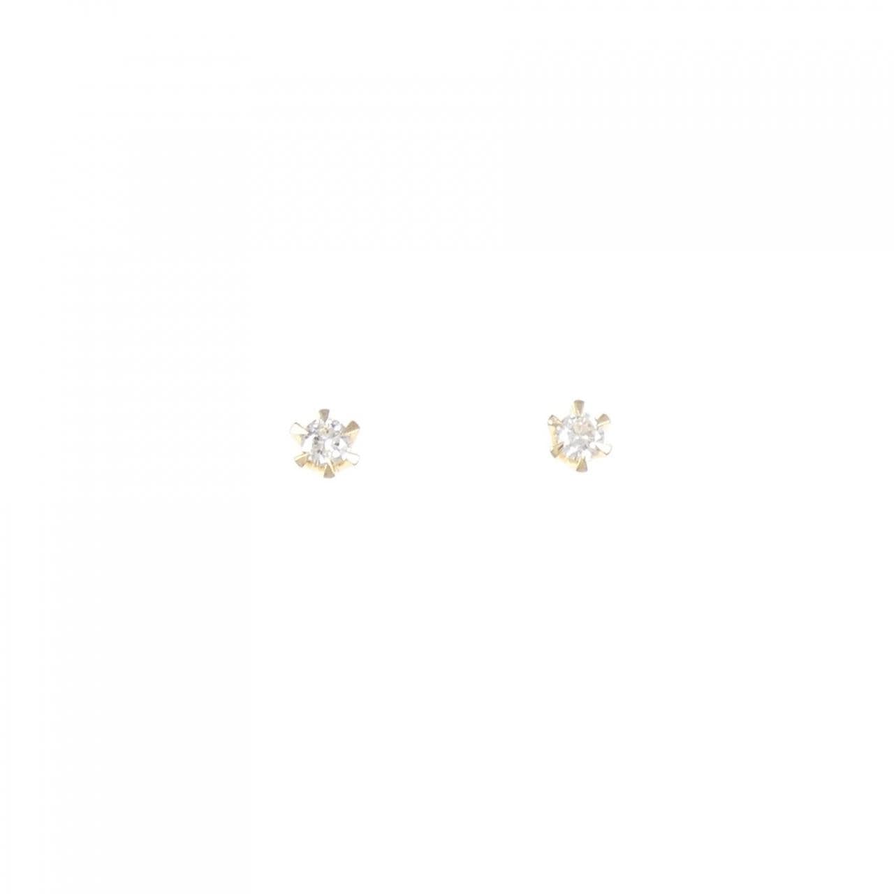 K18YG ダイヤモンド ピアス 0.16CT