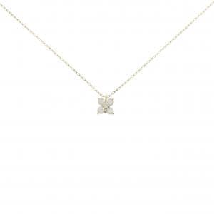 K18YG フラワー ダイヤモンド ネックレス 0.20CT