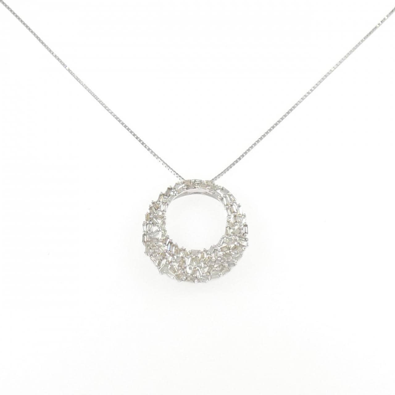 K18WG ダイヤモンド ネックレス 0.55CT
