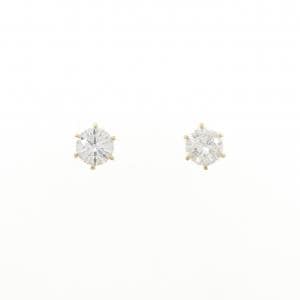 【リメイク】K18YG/ST ダイヤモンド ピアス 0.512CT 0.517CT F SI2 VG