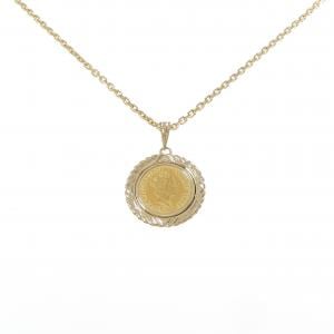 K18YG(枠) コイン ネックレス