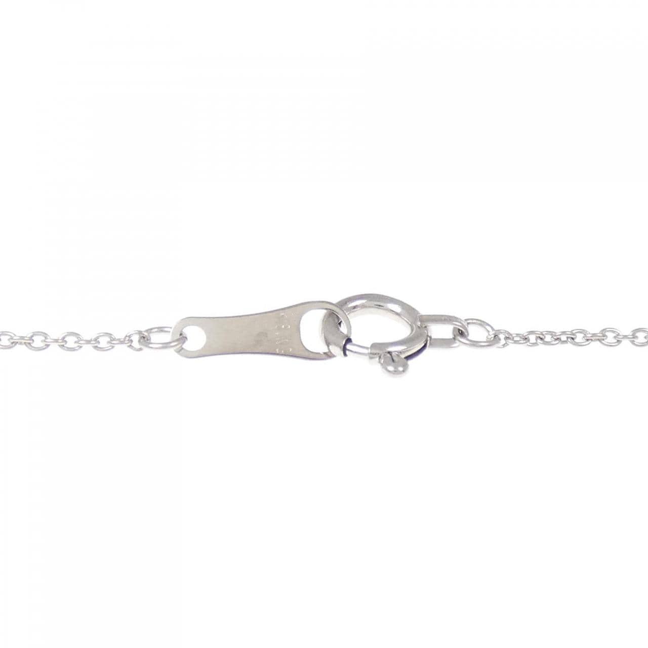 K18WG ホースシュー ダイヤモンド ネックレス 0.10CT