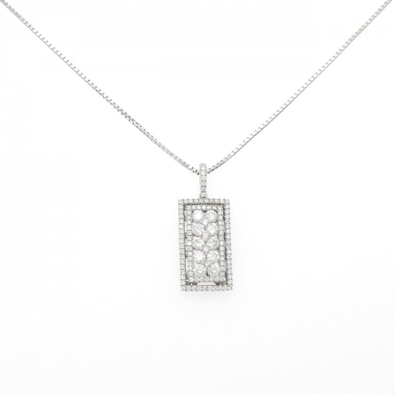 K18WG ピンクダイヤモンド ネックレス 0.07CT