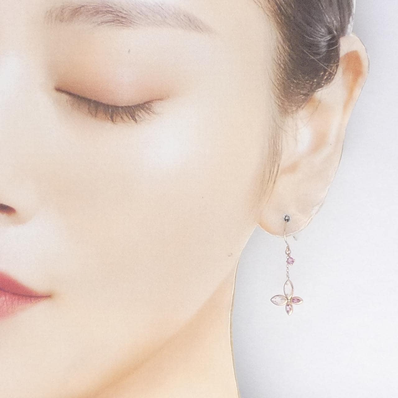 K10PG バタフライ トルマリン ピアス