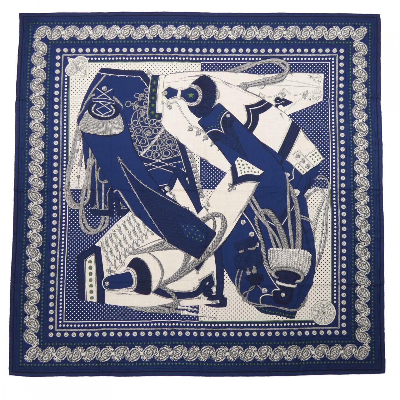 エルメス HERMES ZOUAVES ET DRAGONS BANDANA H244048S カレジェアン140 ショール