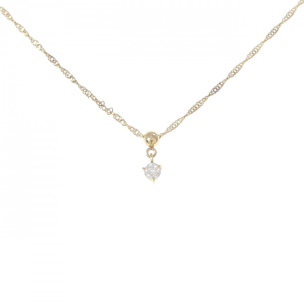 K18YG ダイヤモンド ネックレス 0.1CT