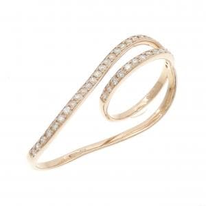 K18PG ダイヤモンド リング 0.74CT