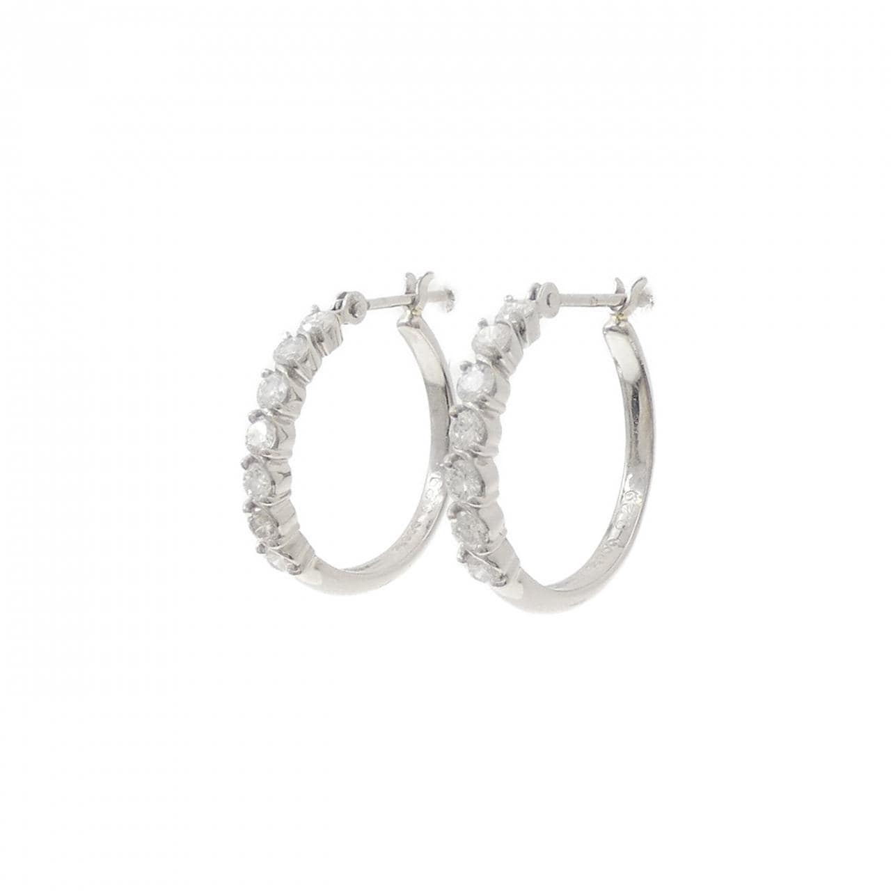 PT900 ダイヤモンド ピアス 0.58CT