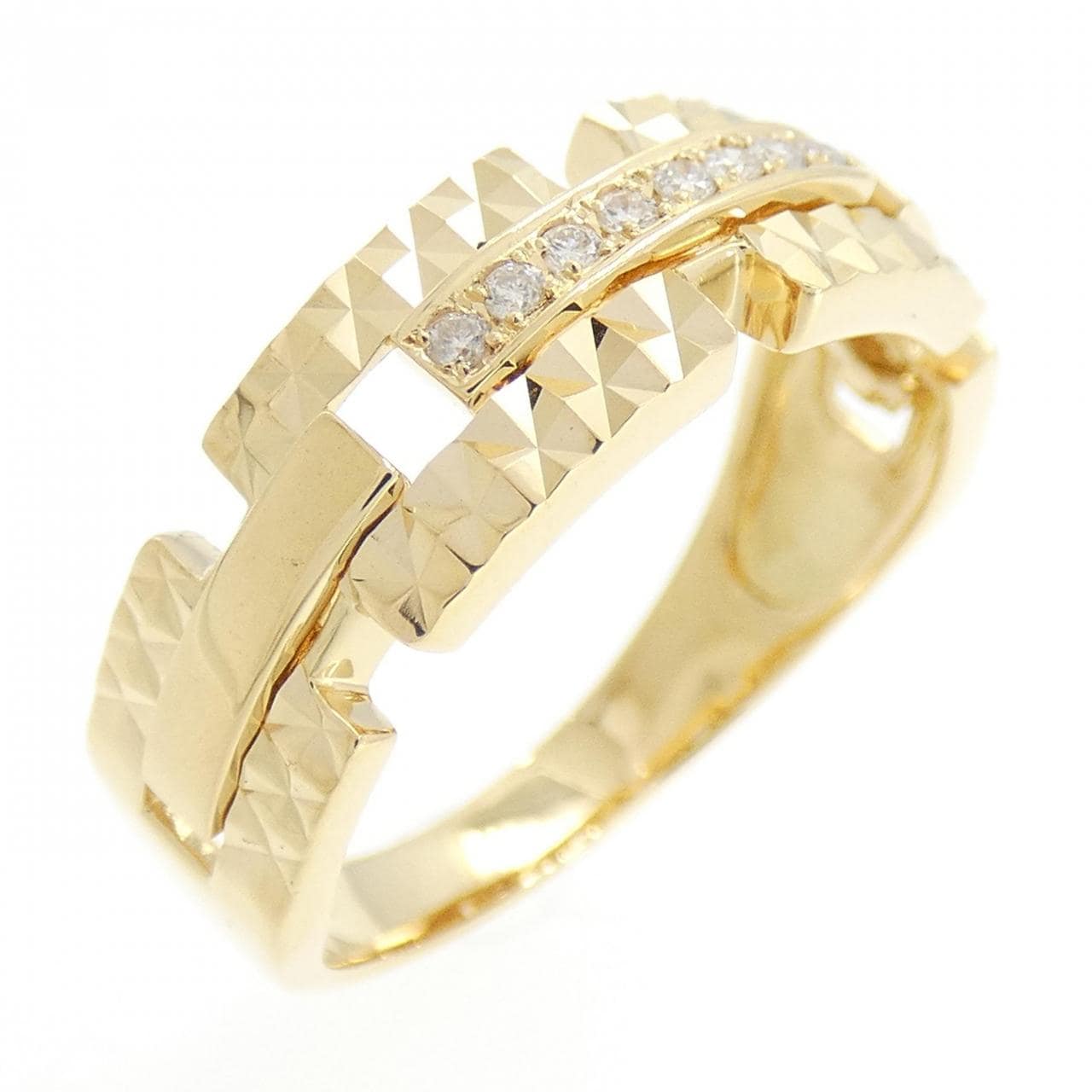 K18YG Diamond ring