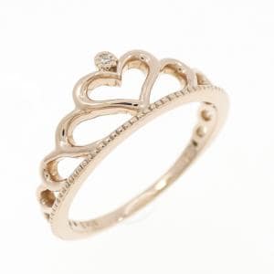 K18PG ティアラ ダイヤモンド リング