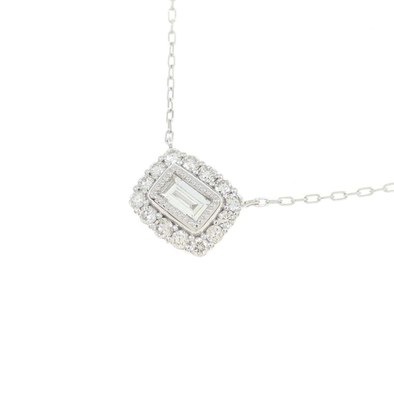 K18WG ダイヤモンド ネックレス 0.10CT