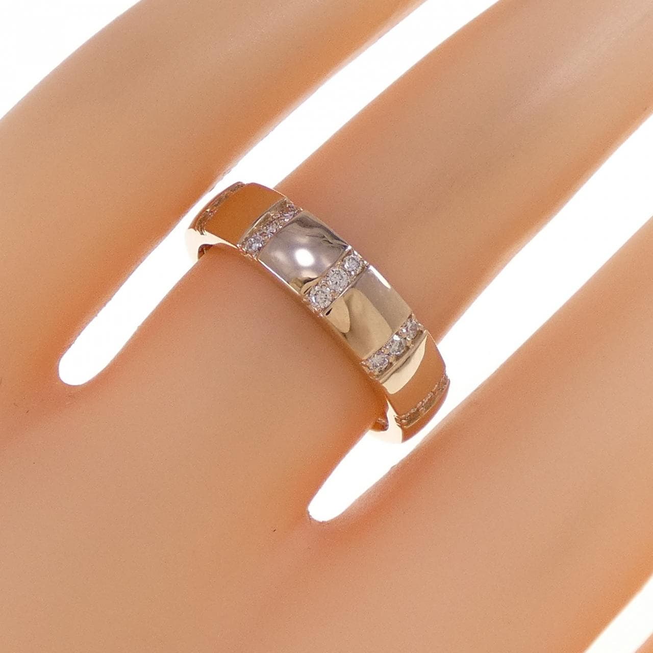 K18PG ダイヤモンド リング 0.15CT