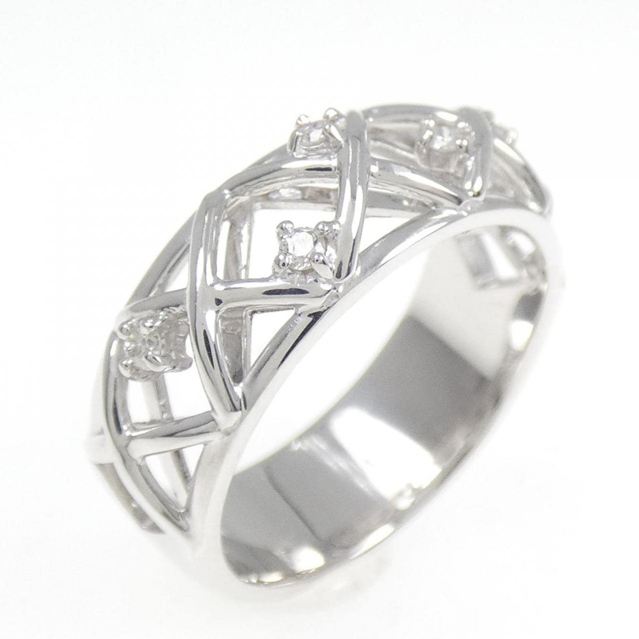 K18WG ダイヤモンド リング 0.07CT
