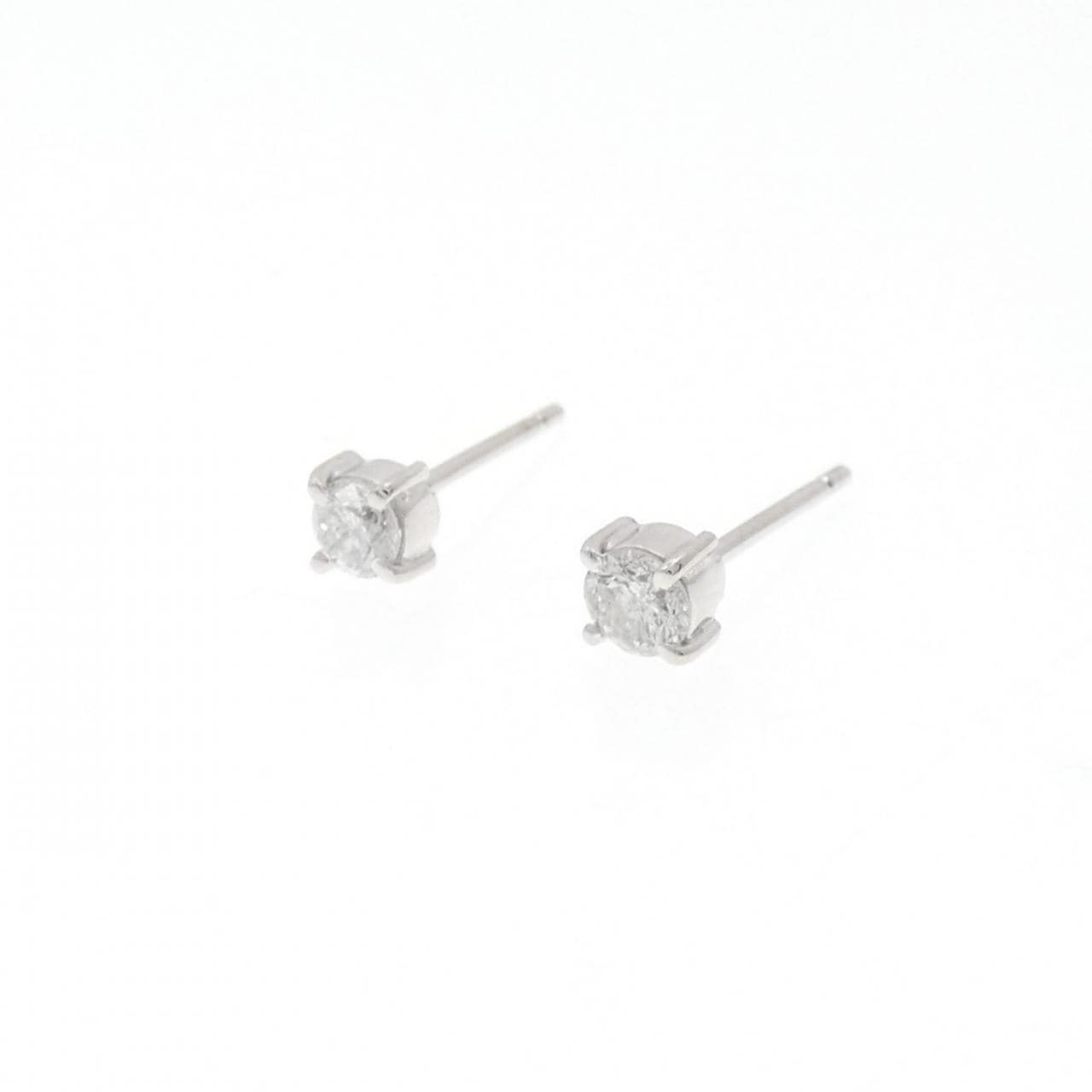PT900 ソリティア ダイヤモンド ピアス 0.24CT