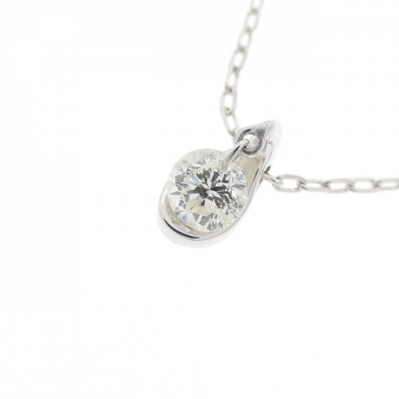 K18WG ダイヤモンド ネックレス 0.20CT