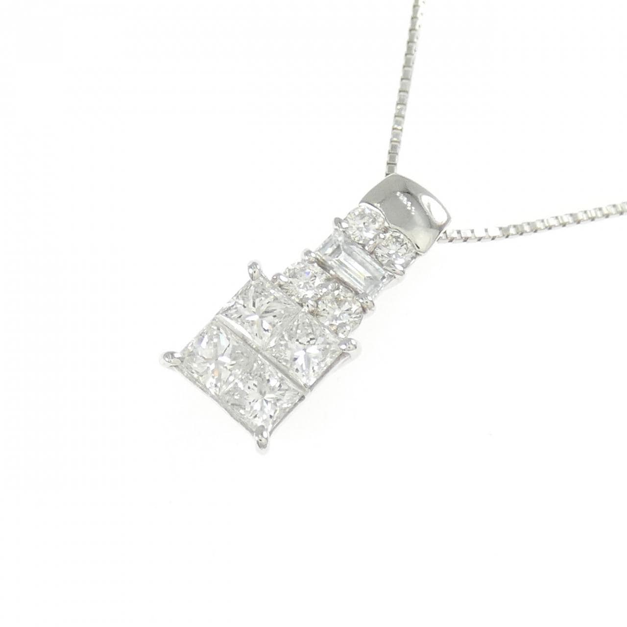 PT900/PT850 ダイヤモンド ネックレス 1.00CT