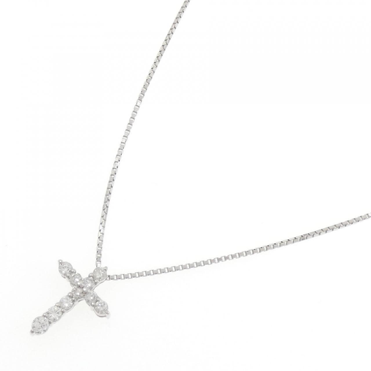 PT900/PT850 クロス ダイヤモンド ネックレス 0.50CT