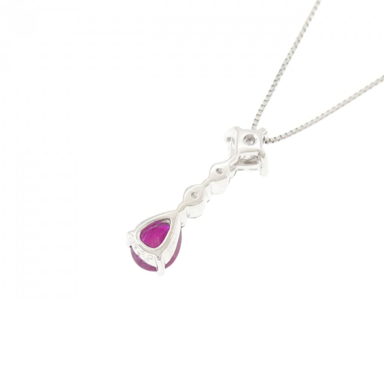 PT900/PT850 ルビー ネックレス 0.56CT