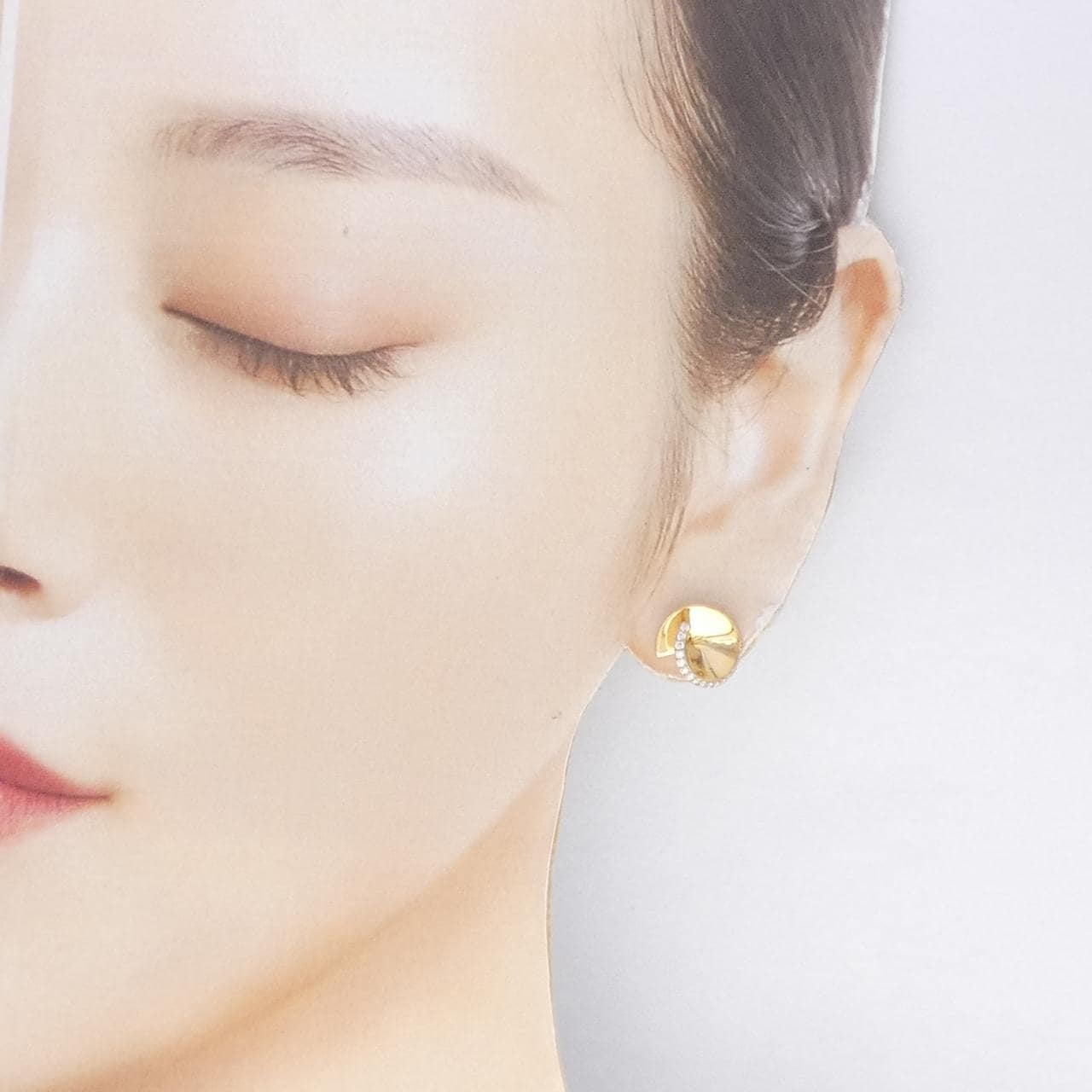 750PG/K18PG ダイヤモンド ピアス 0.20CT