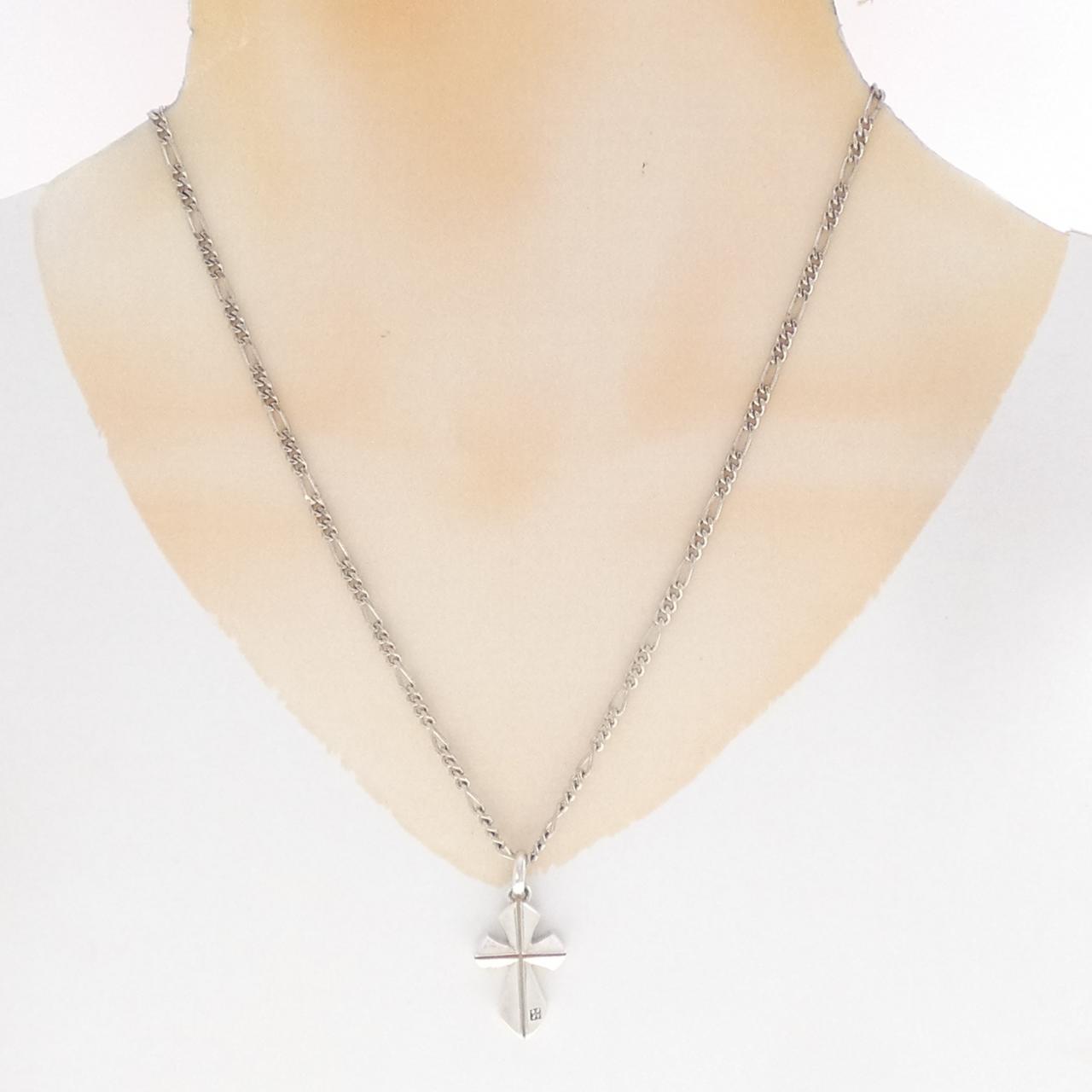 シルバー クロス ダイヤモンド ネックレス