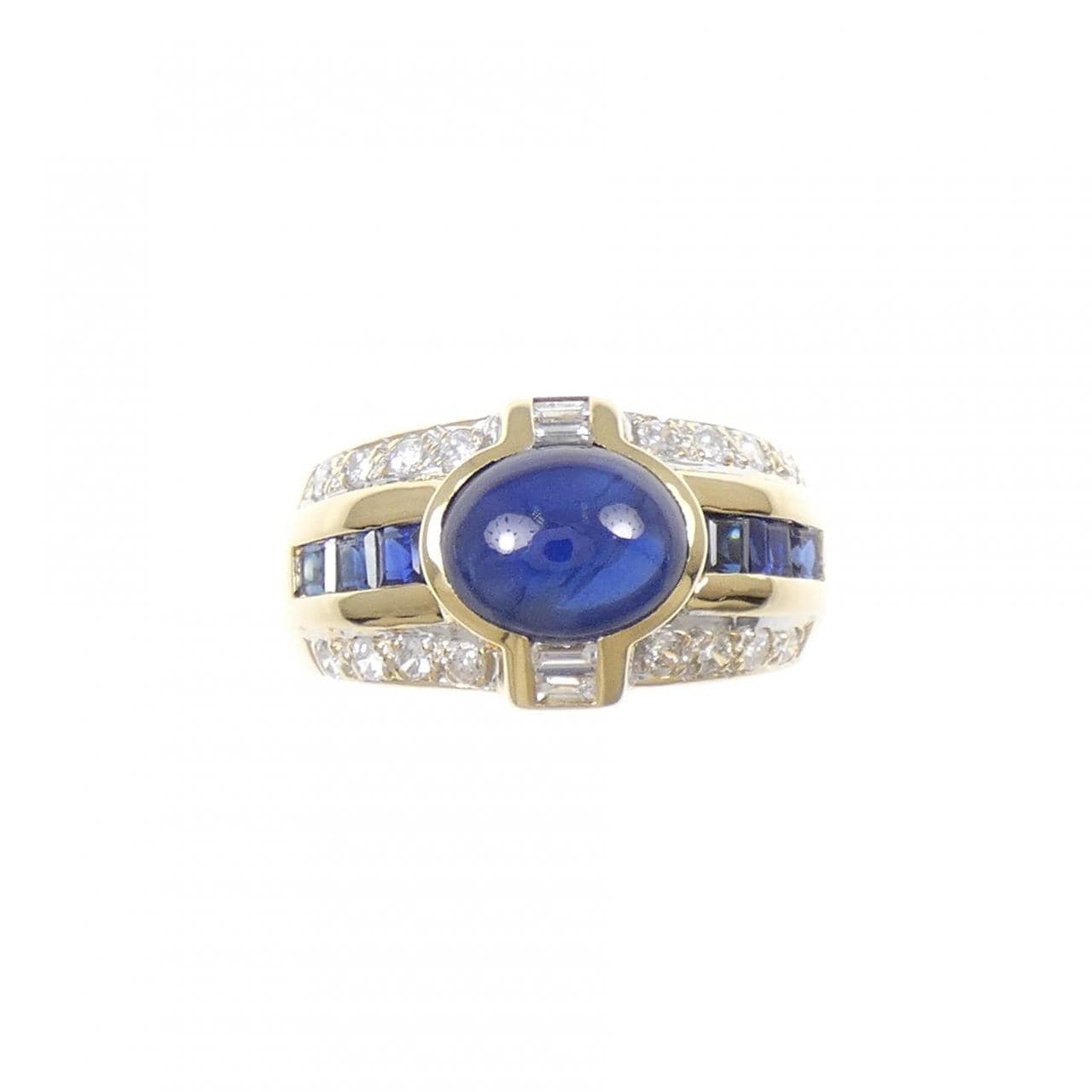 K18YG/K18WG サファイヤ リング 2.56CT