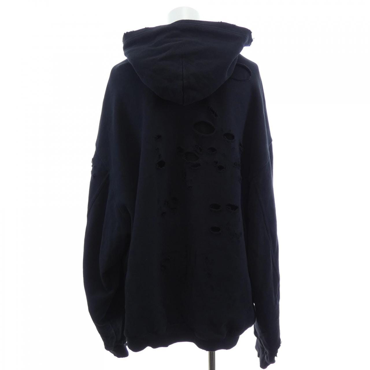 バレンシアガ BALENCIAGA キャップスデストロイドフーディープルオーバー 659403 TKVB6 UNISEX パーカー