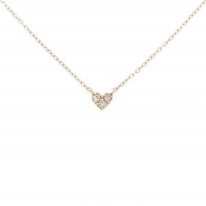 K10PG ハート ダイヤモンド ネックレス 0.03CT