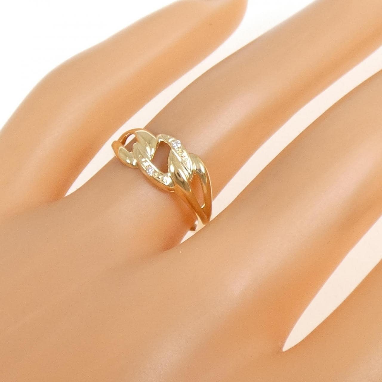 K18YG ダイヤモンド リング 0.01CT