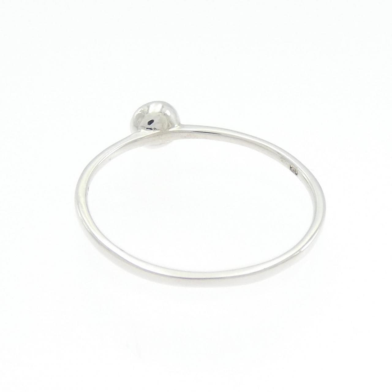 K10WG ソリティア ダイヤモンド リング 0.08CT