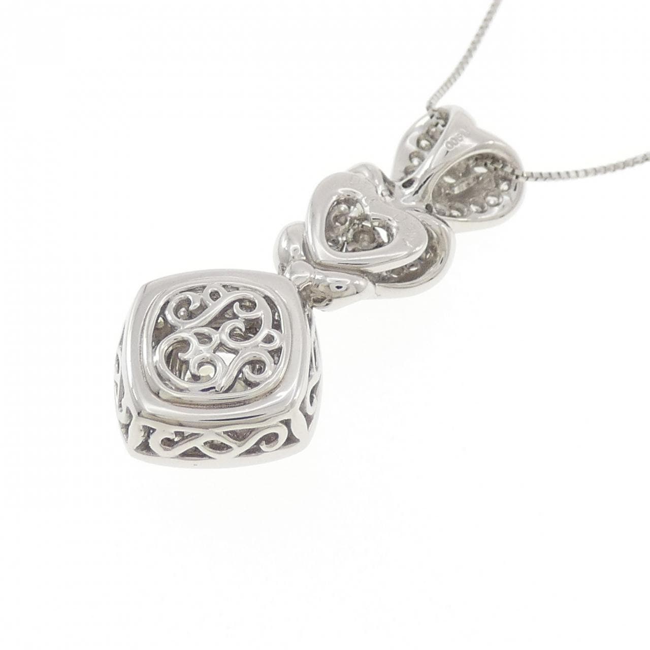 PT900/PT850 ダイヤモンド ネックレス 1.020CT D VVS2 3EXT H&C