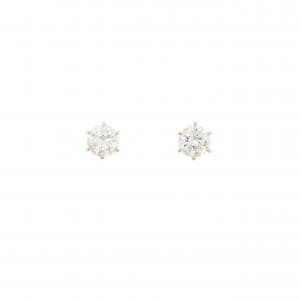 【リメイク】K18YG/ST ダイヤモンド ピアス 0.502CT 0.503CT E-F VS1-2 Good