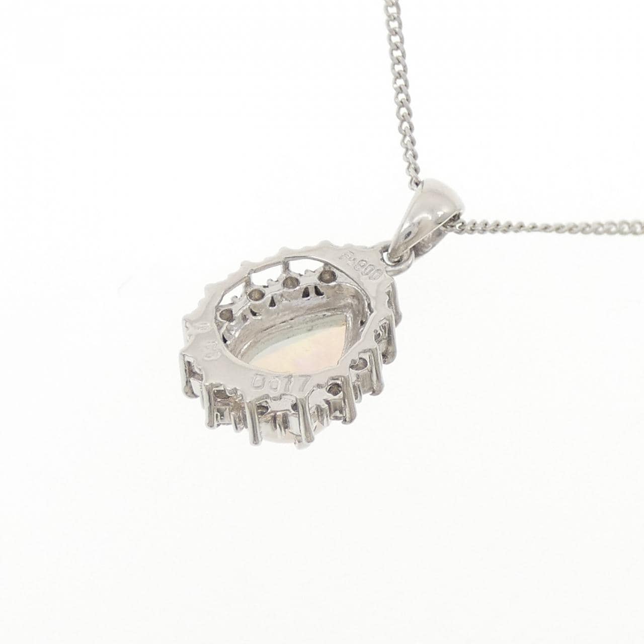 PT900/PT850 オパール ネックレス 0.66CT