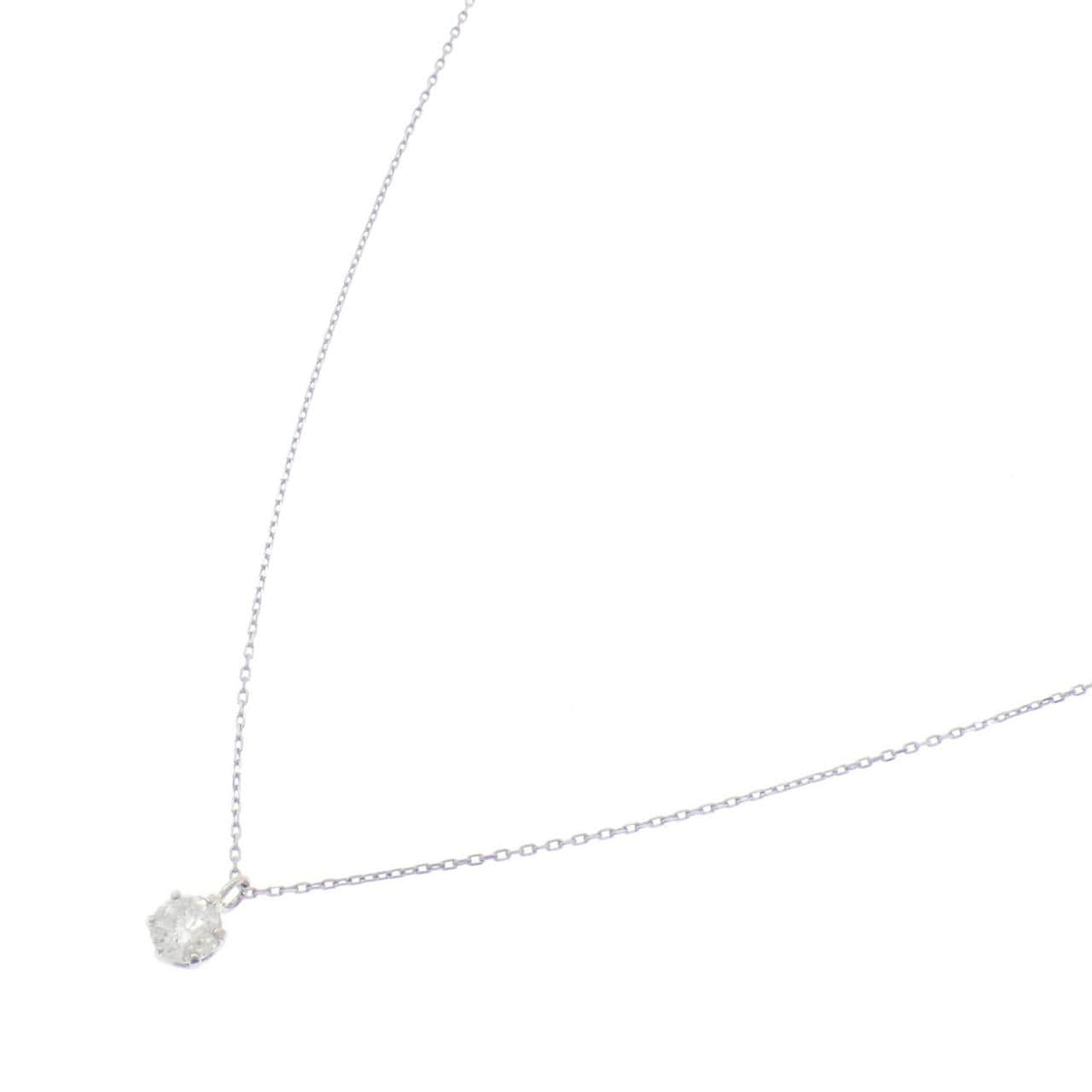 PT900/PT850 ソリティア ダイヤモンド ネックレス 0.24CT
