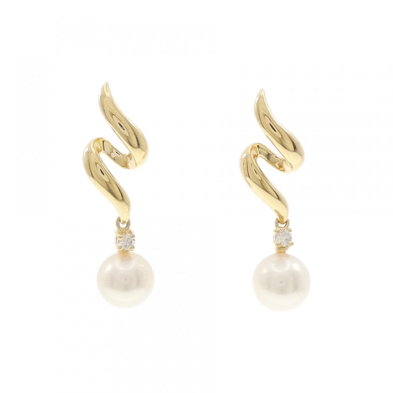 K18YG アコヤパール ピアス 7.8mm