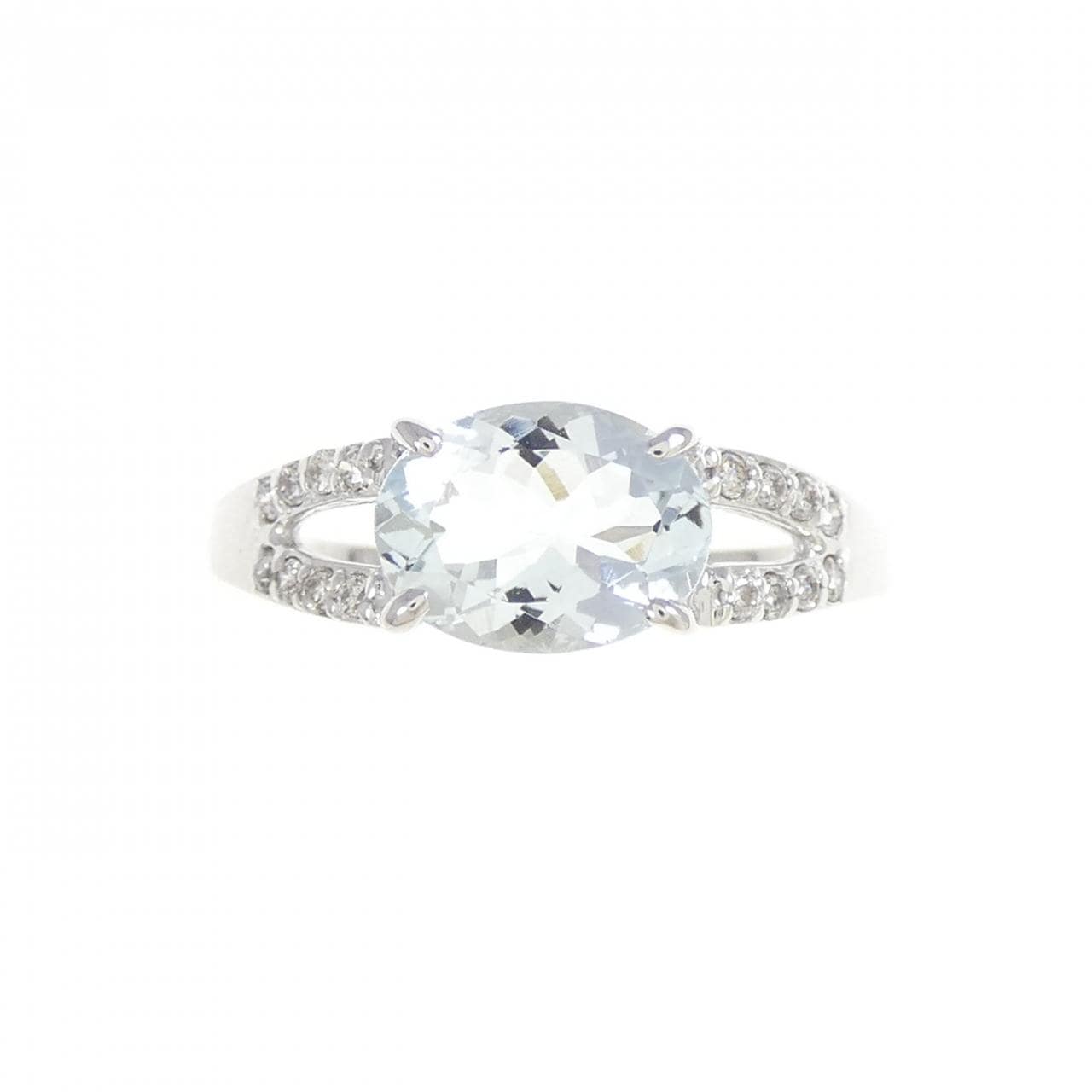 K10WG アクアマリン リング 1.05CT