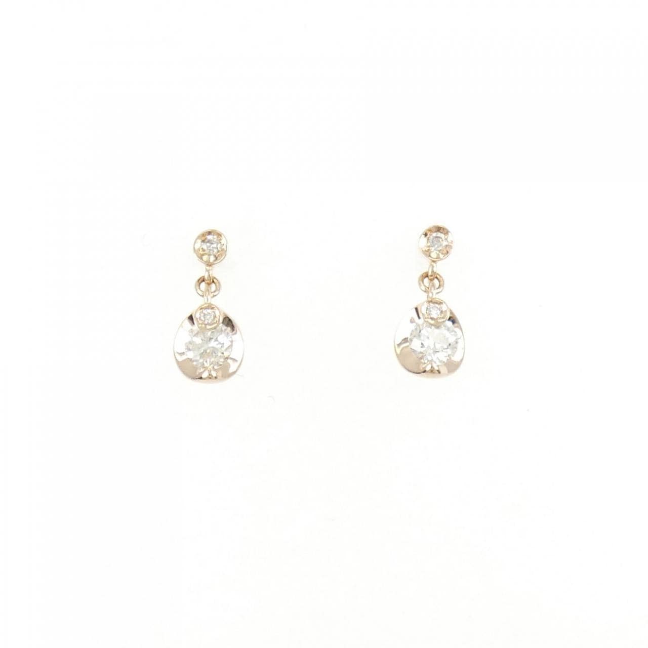K18PG Diamond earrings 0.226CT