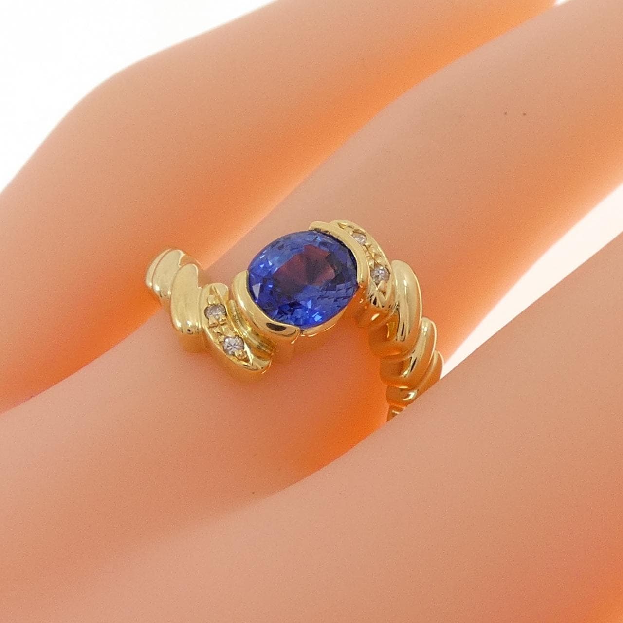 K18YG サファイヤ リング 1.19CT