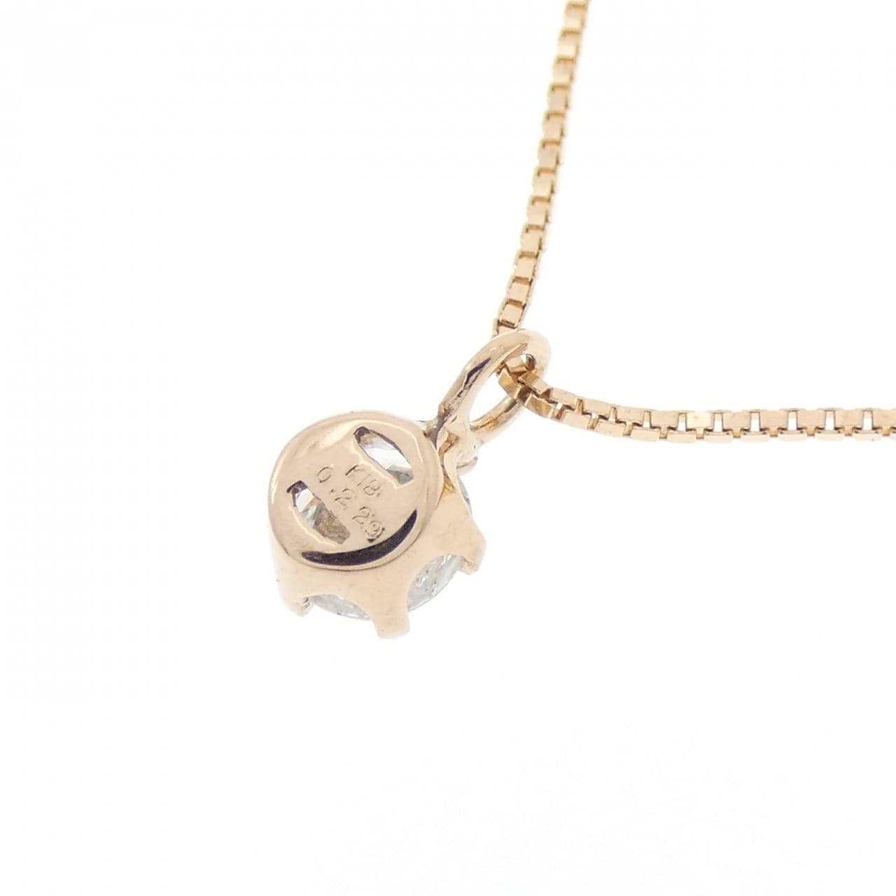 K18YG ソリティア ダイヤモンド ネックレス 0.229CT