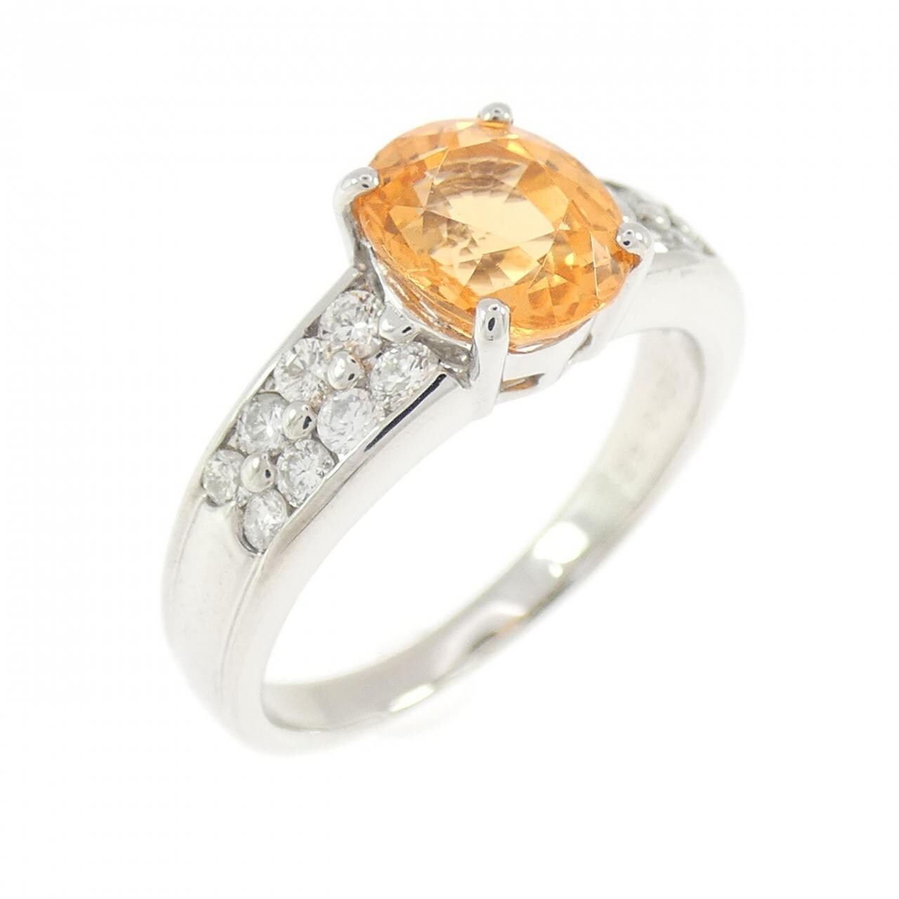 K18WG ガーネット リング 1.89CT