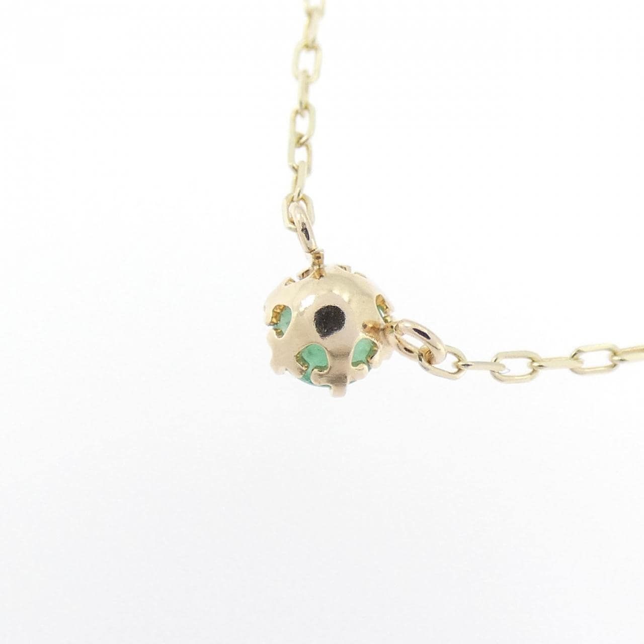 【新品】K10YG エメラルド ネックレス