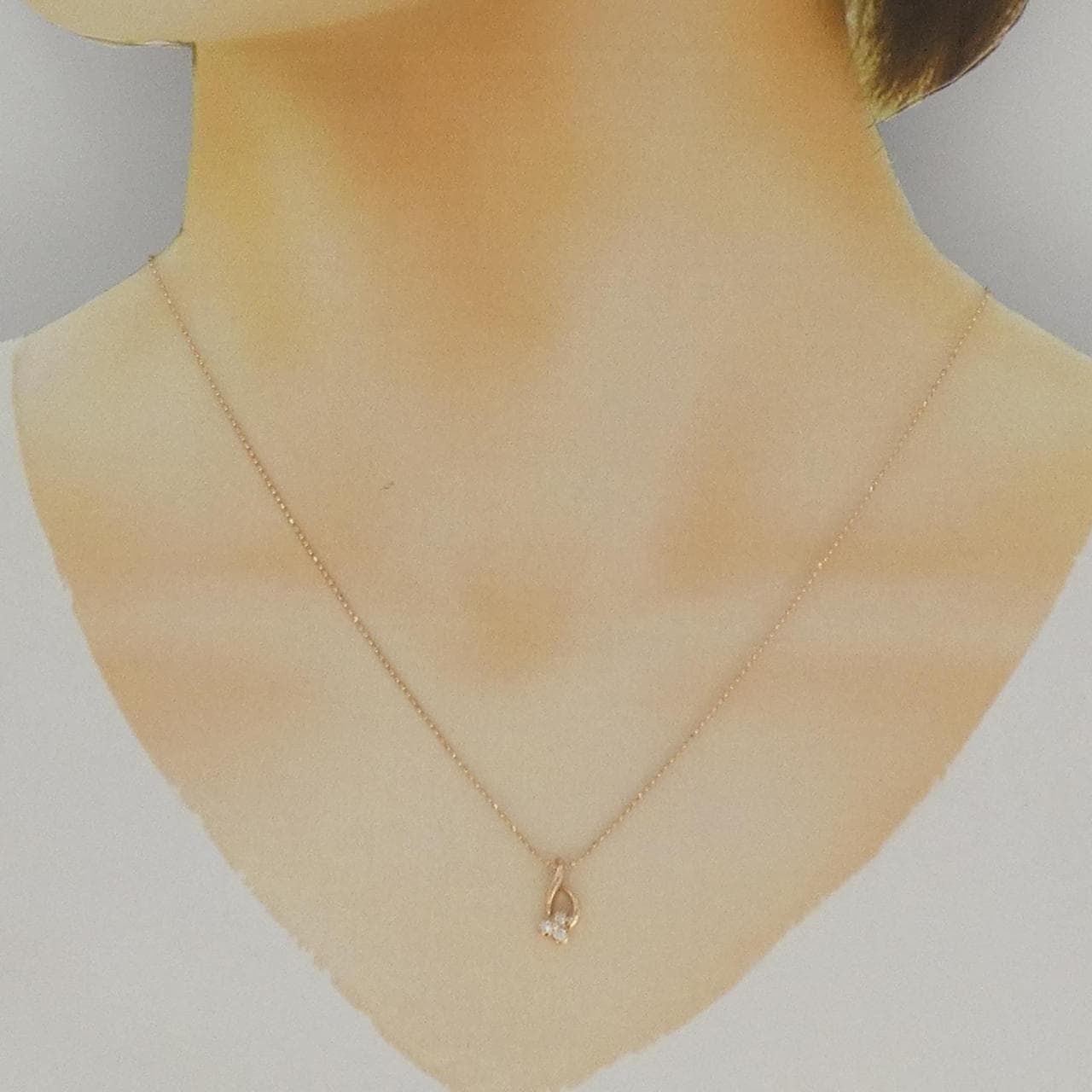 K10PG ダイヤモンド ネックレス 0.06CT