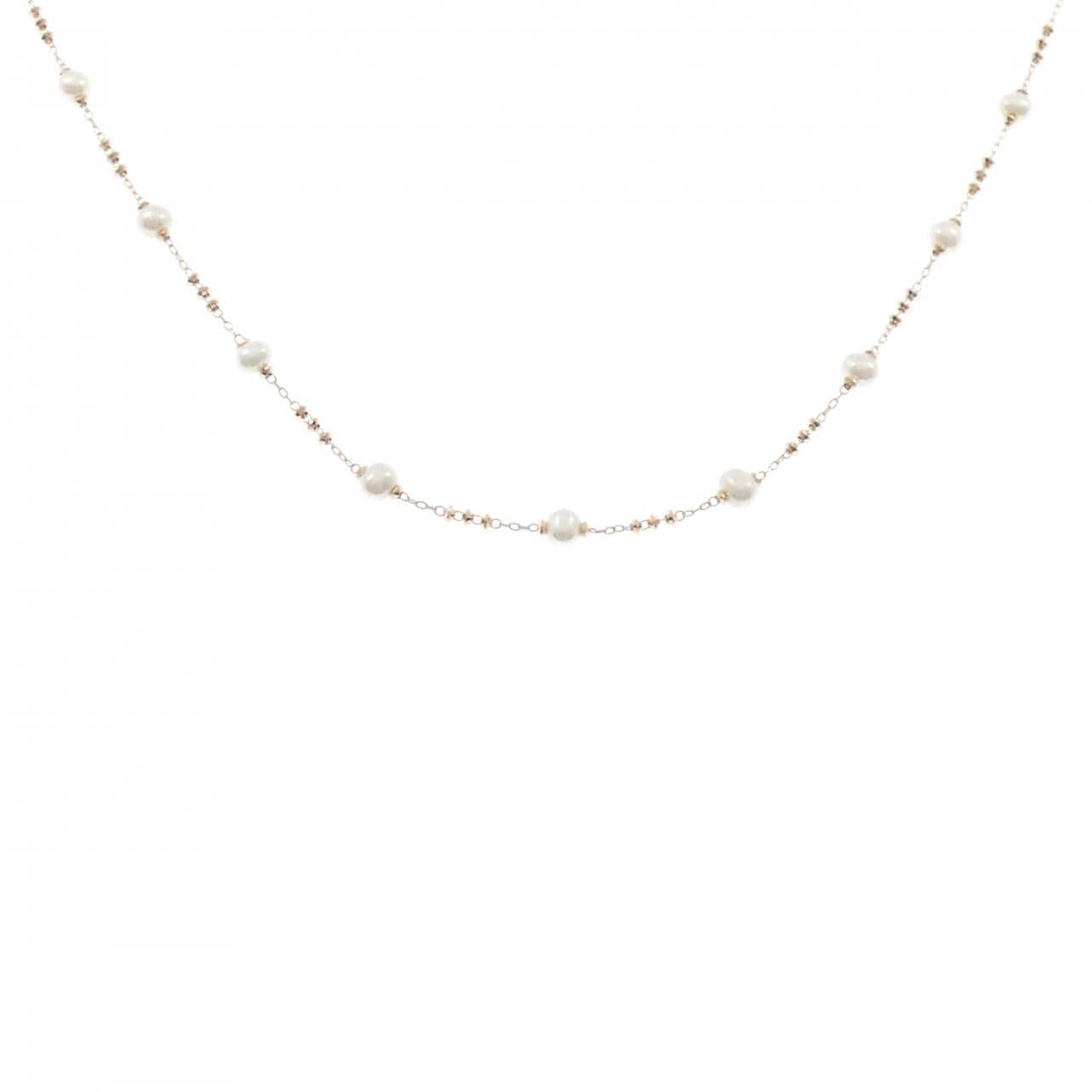 K18PG 淡水パール ネックレス