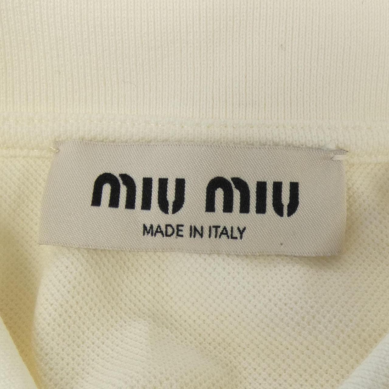 MIU MIU Miu cotton pique polo shirt with logo, MJN535 SOOO 14RW.