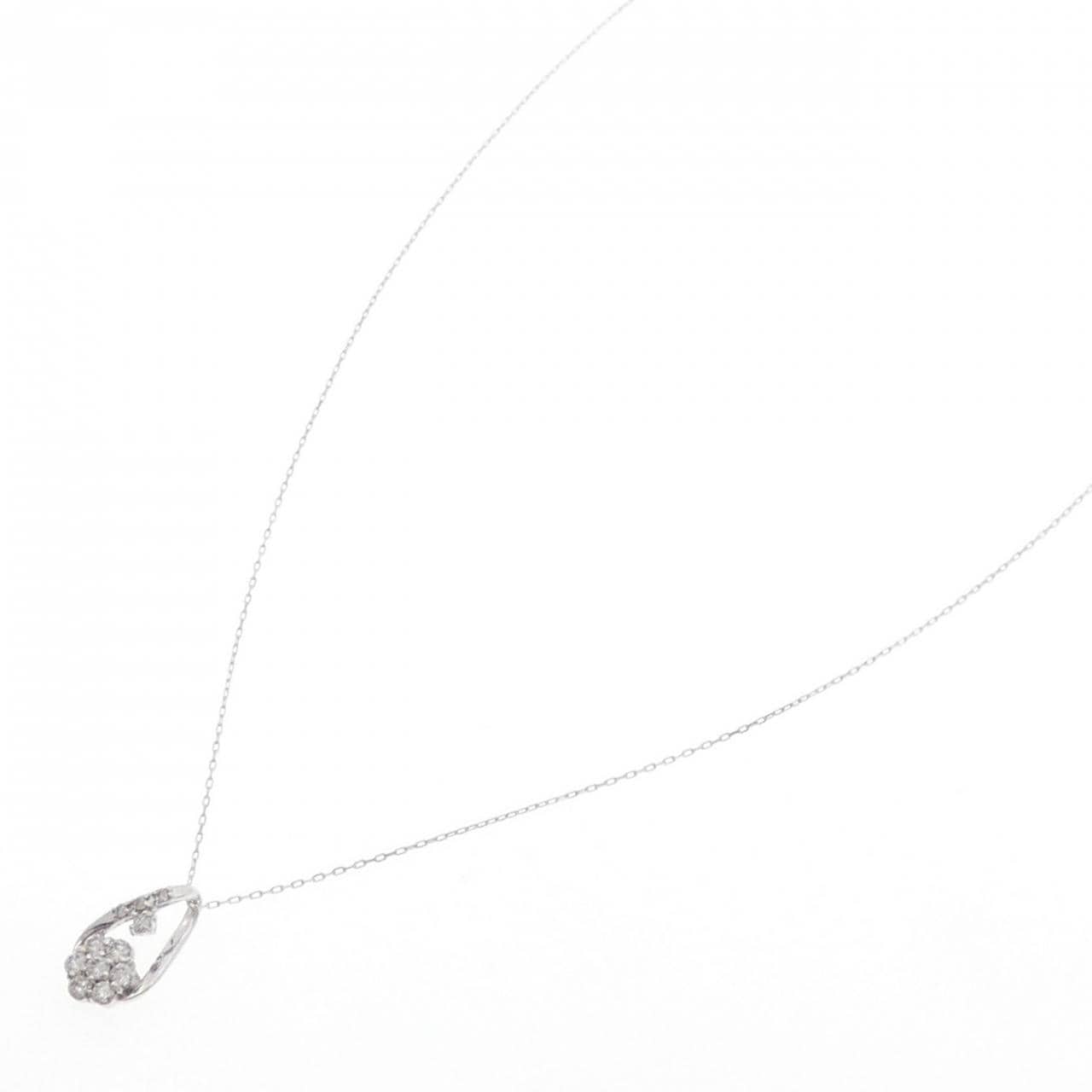 K18WG ダイヤモンド ネックレス 0.20CT