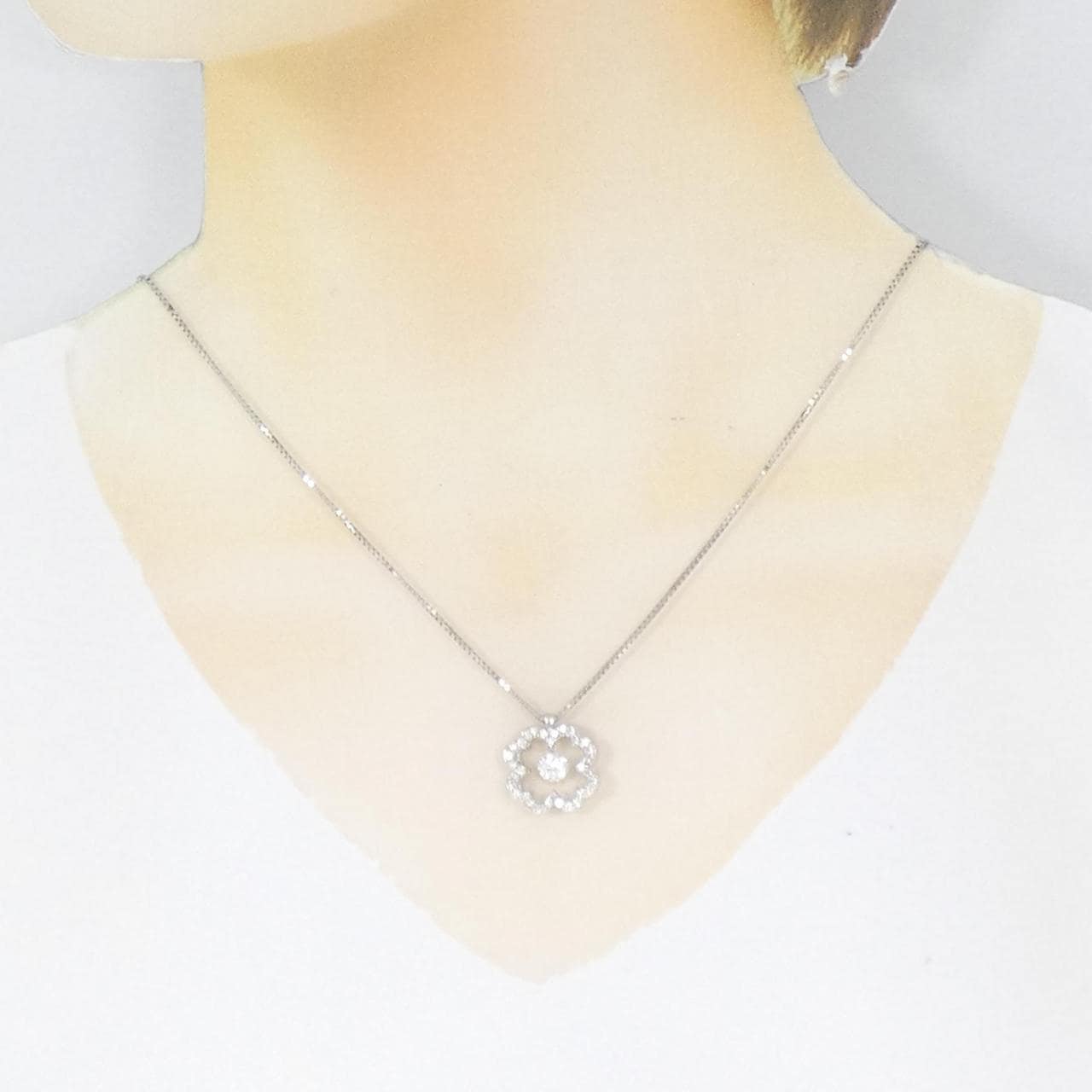 PT Diamond Necklace 0.503CT H SI2 Good