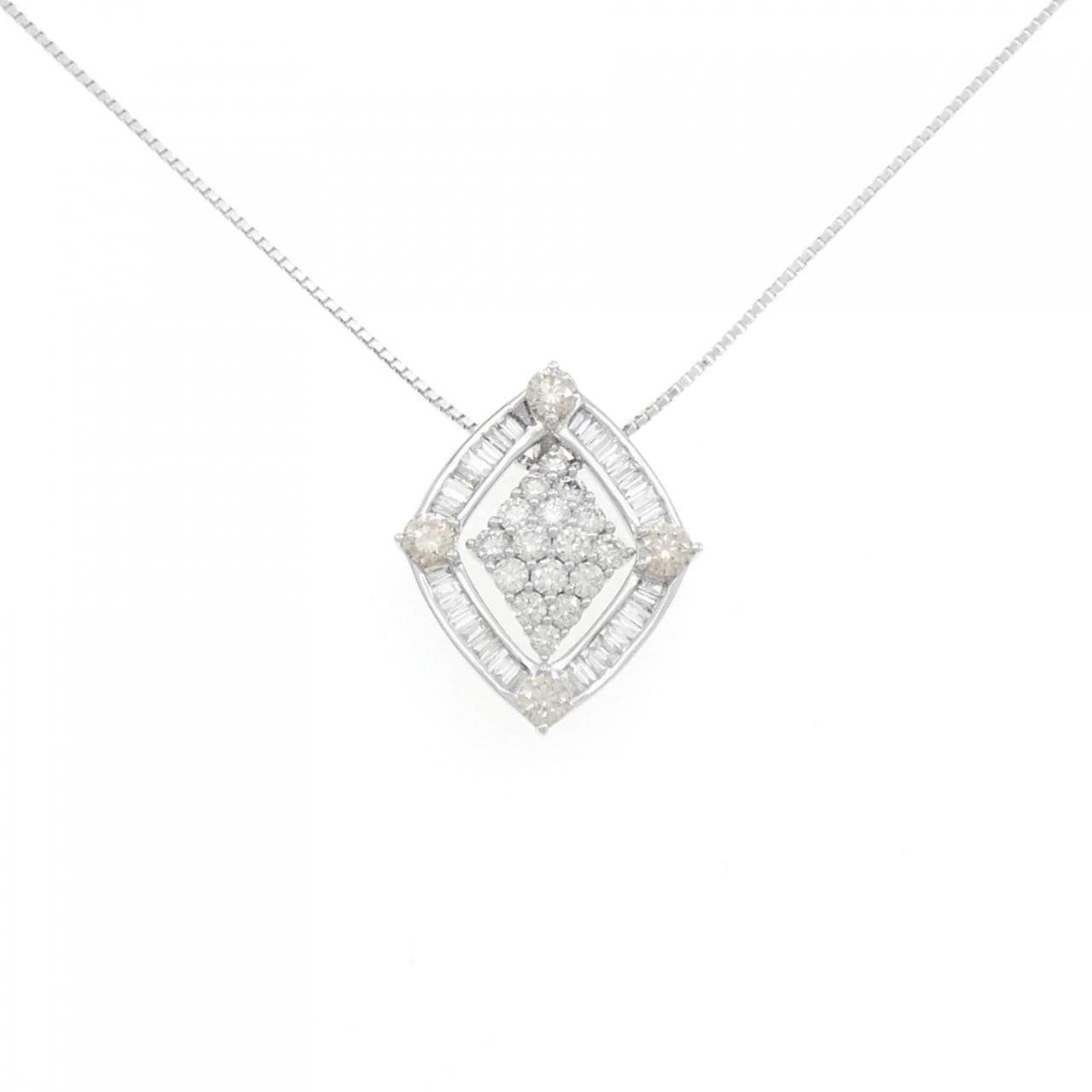 K18WG 2WAY Diamond Necklace