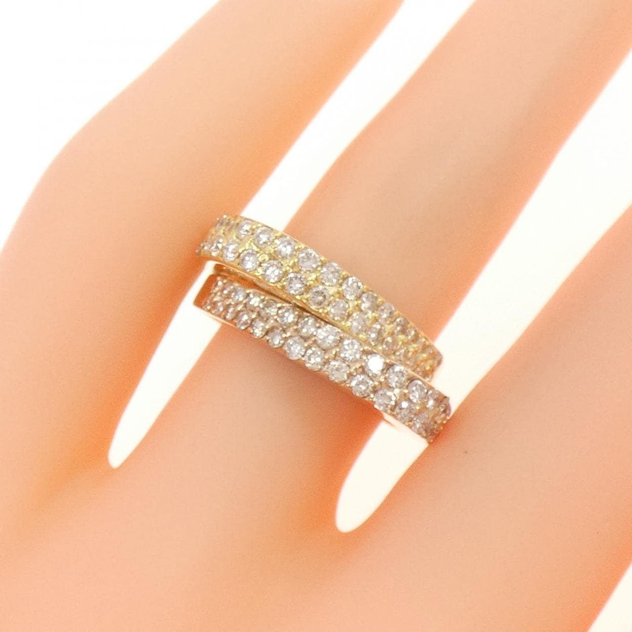 K18YG/K18PG ダイヤモンド リング 0.92CT