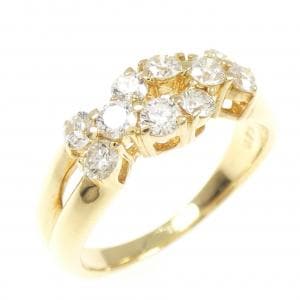 K18YG ダイヤモンド リング 0.75CT