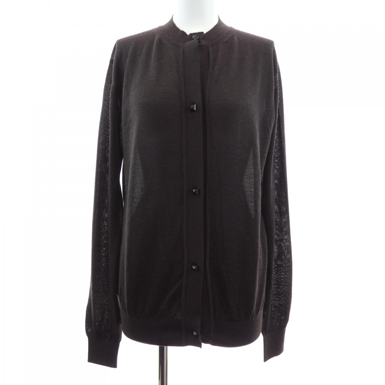 エルメス HERMES メドール ウッドボタン 5H2736DP カーディガン